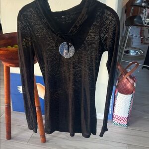 Elegant Black Lace Women's Top